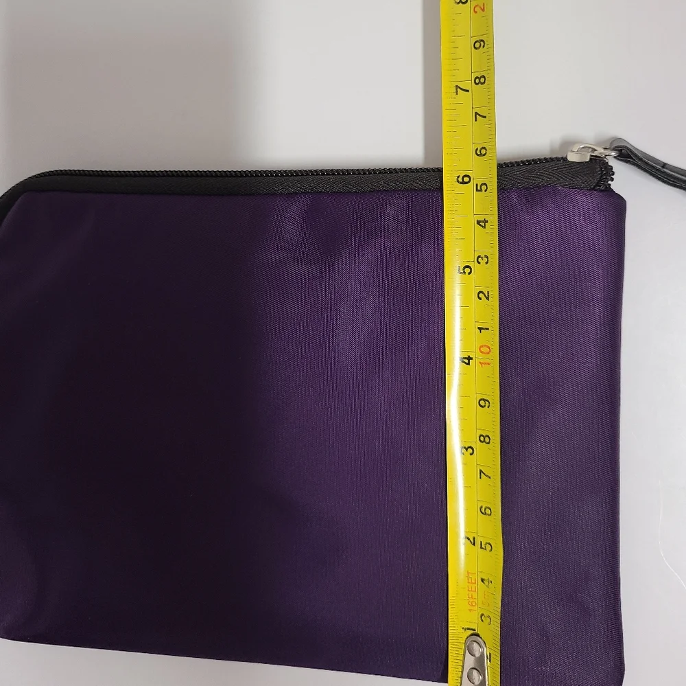 Tumi x Delta International Business One Purple Zippered Travel Accessory Pouch